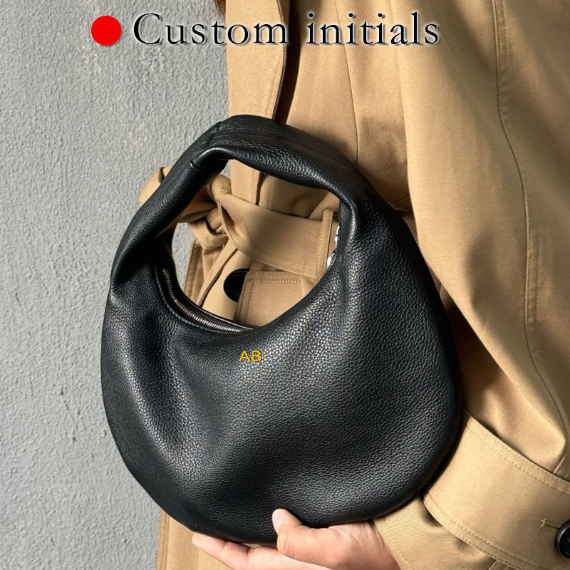 Luxury Bags In Japan - Japanese Style Custom Initials Leather Half