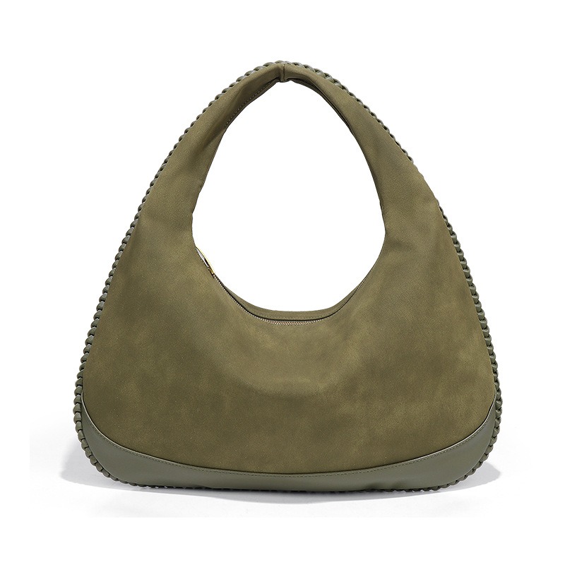 Half Moon Bag Suede - Fashion Large Capacity Shoulder Bag Faux
