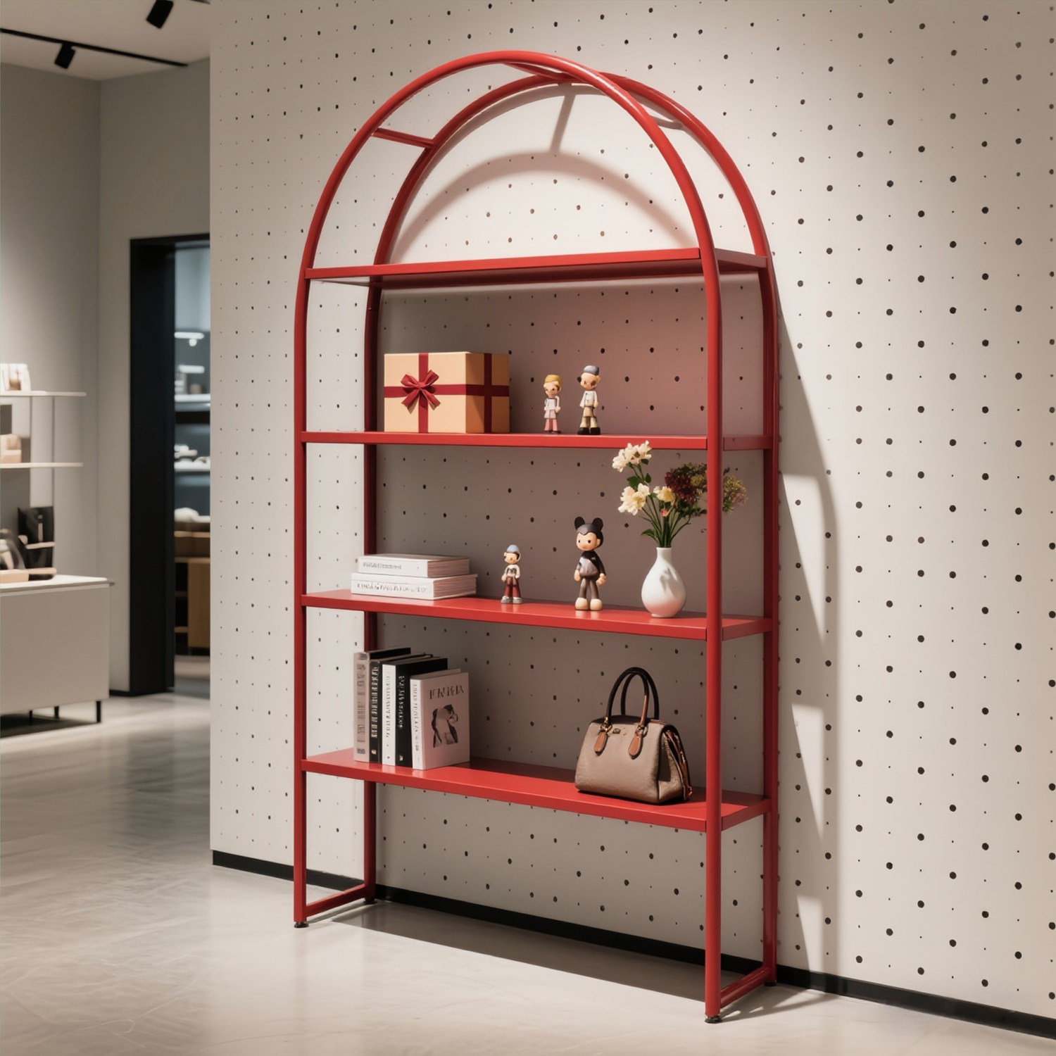 Luxury Bags In Store - Light luxury clothing store display racks,