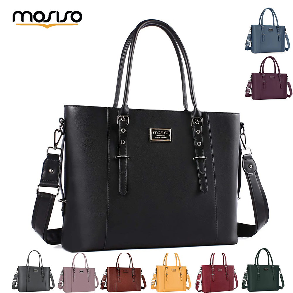 Laptop Bag Leather 15 - MOSISO Tote Bag for Women MacBook