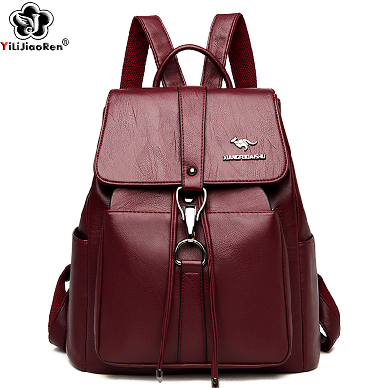Genuine Leather Backpack - Anti Theft Backpack Women Shoulder Bag