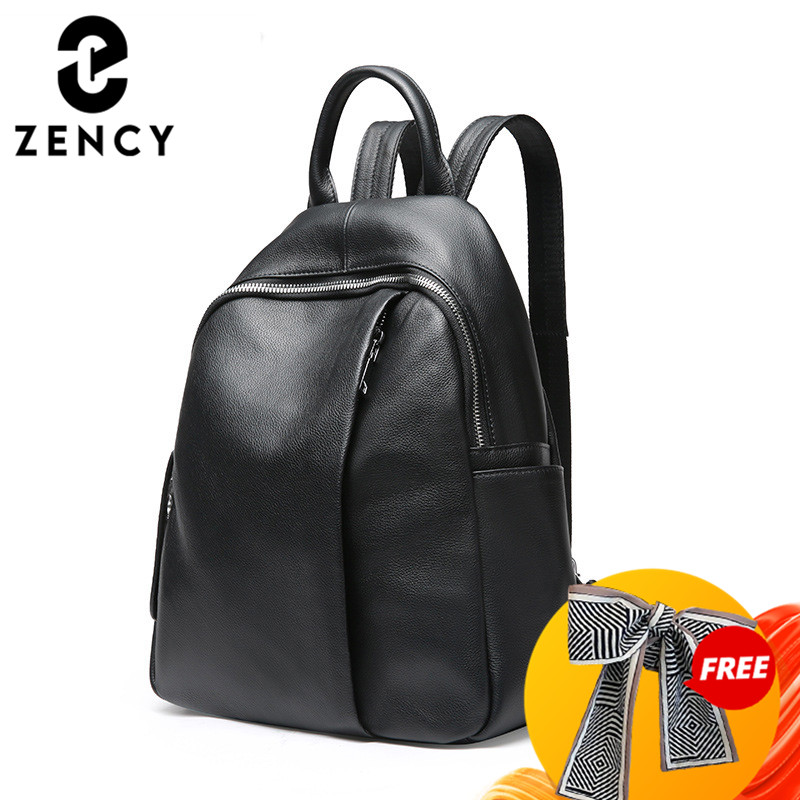 Genuine Leather Backpack - Zency Anti-theft Design Women Backpack 100%