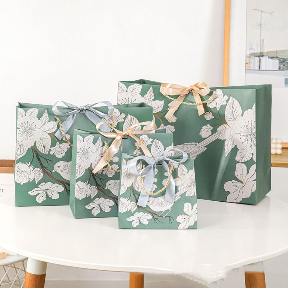 Luxury Bags Green - Green Handhold Paper Bag Creative Thicken