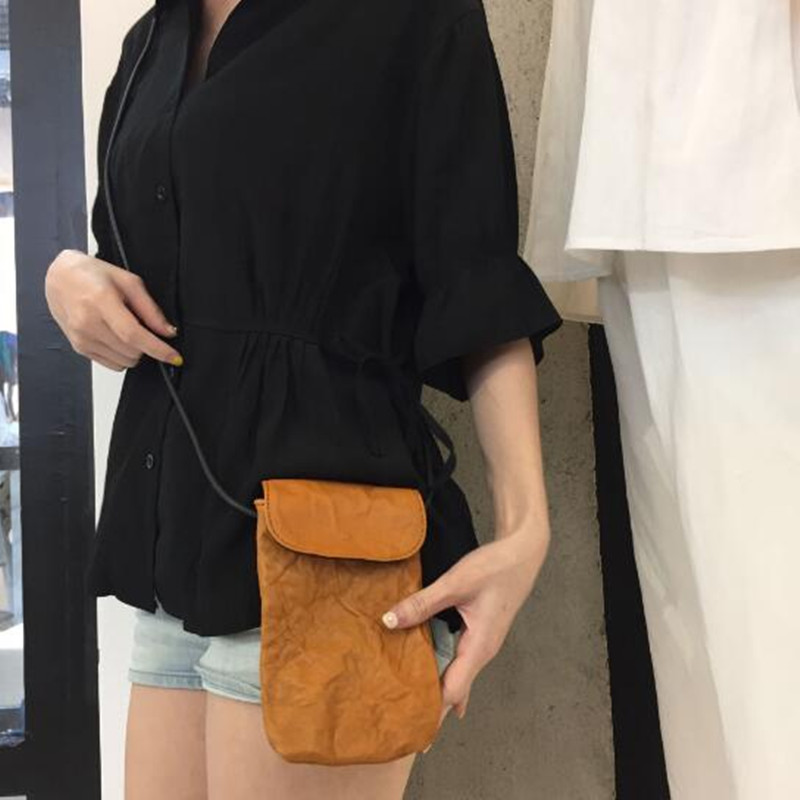 Luxury Bags In Japan - Genuine leather mobile phone bag vegetable