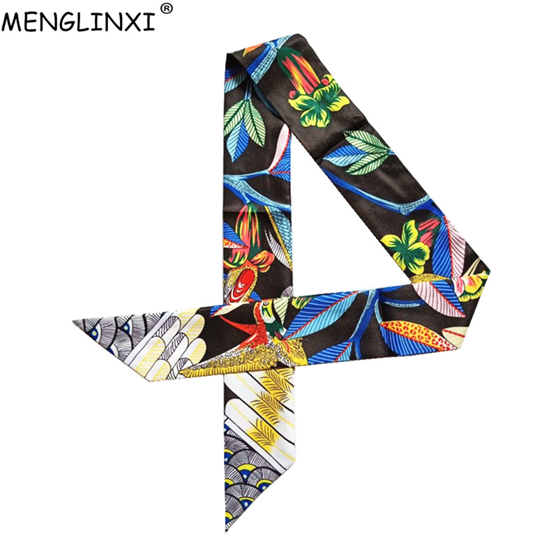 Luxury Bags Brands - Luxury Brand Hummingbird Print Skinny Silk