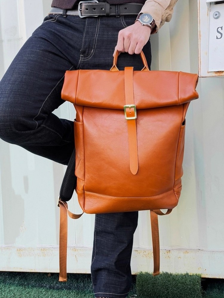 Large Capacity Mens Genuine Le - Genuine Leather Backpack 评论和价格