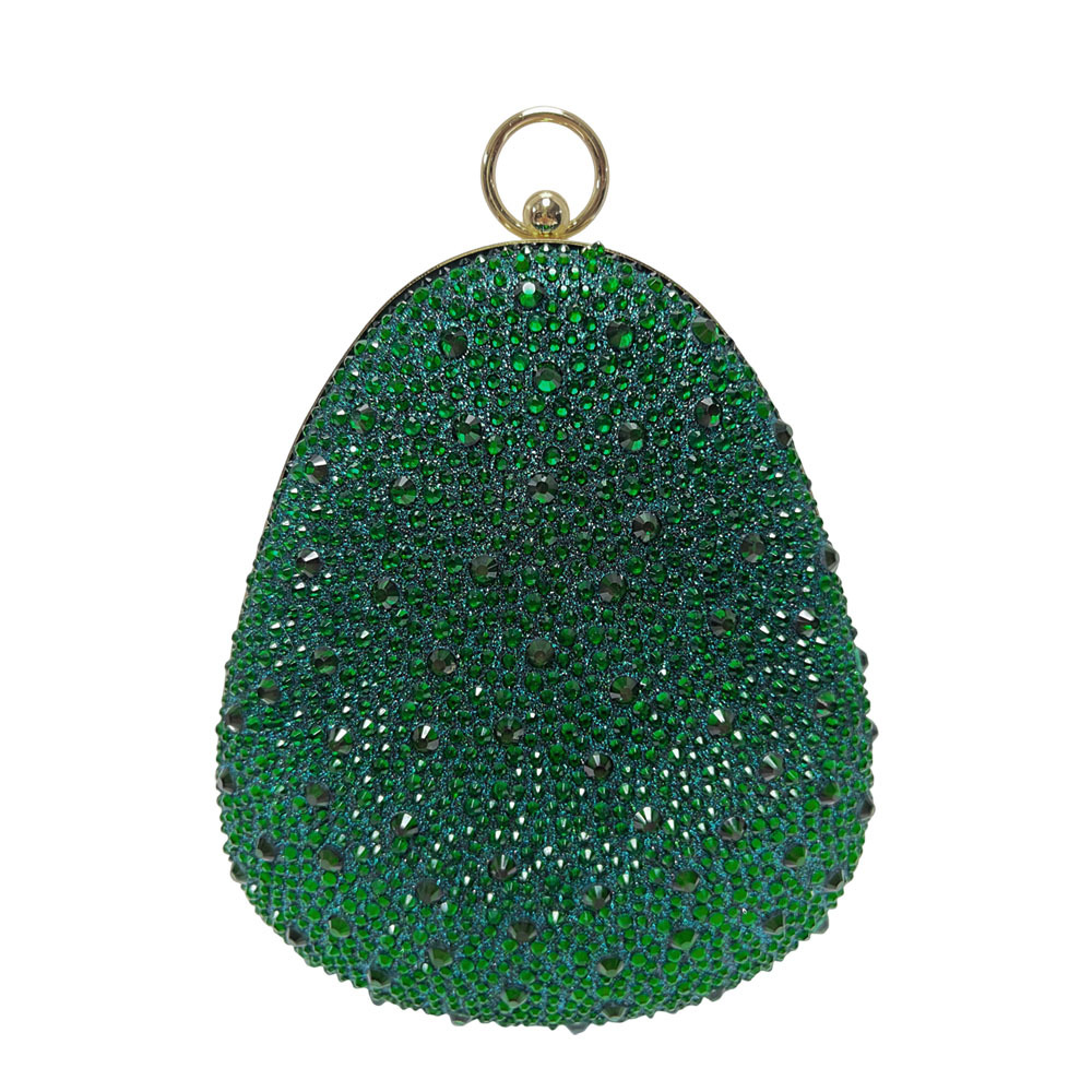 Emerald Green Full Rhinestone  - Luxury Bags Green 评论和价格