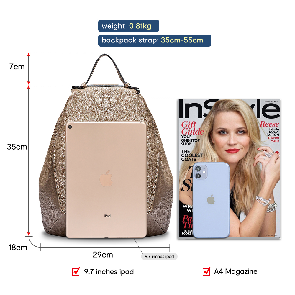 Zency Women 100% Genuine Leath - Genuine Leather Backpack 评论和价格