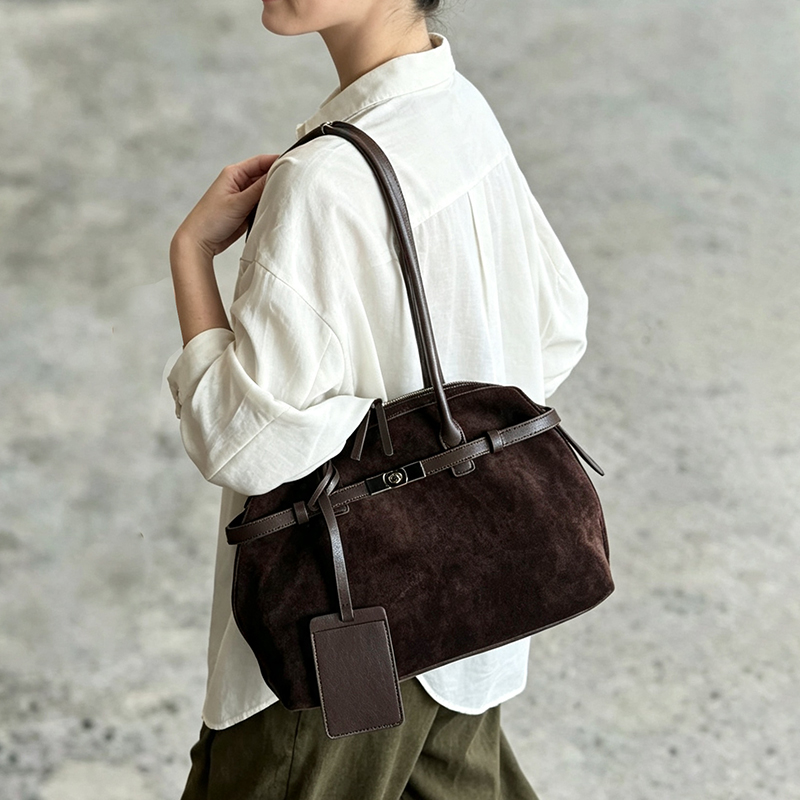 New Women's Genuine Suede Cowh - Half Moon Bag Suede 评论和价格