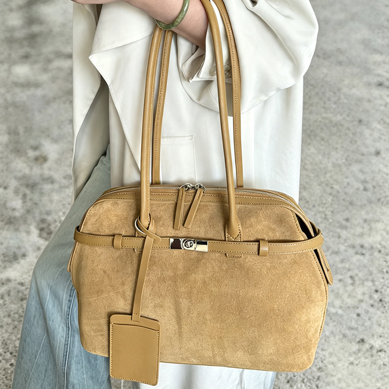 New Women's Genuine Suede Cowh - Half Moon Bag Suede 评论和价格