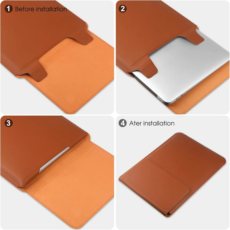 Portable Leather Laptop Sleeve - Laptop Bag Leather 15 评论和价格