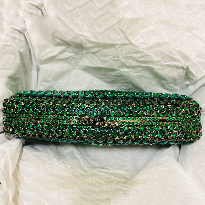 Luxury Green Rhinestone Evenin - Luxury Bags Green 评论和价格