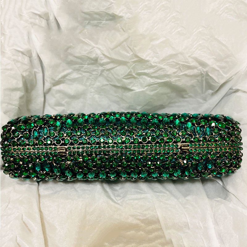 Luxury Green Rhinestone Evenin - Luxury Bags Green 评论和价格