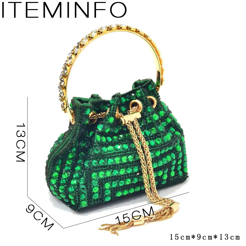 Luxury Green Rhinestone Shoes  - Luxury Bags Green 评论和价格