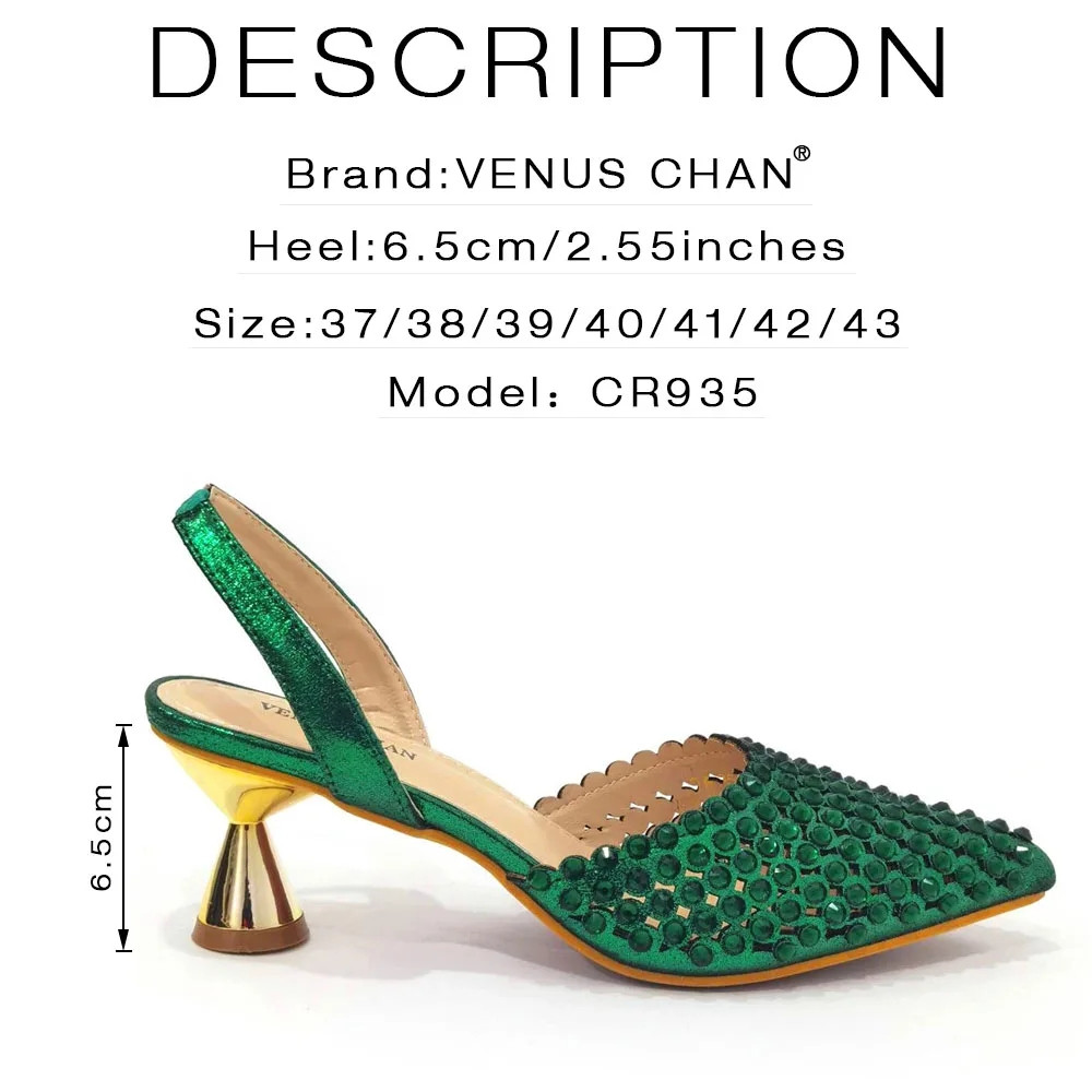 Luxury Green Rhinestone Shoes  - Luxury Bags Green 评论和价格