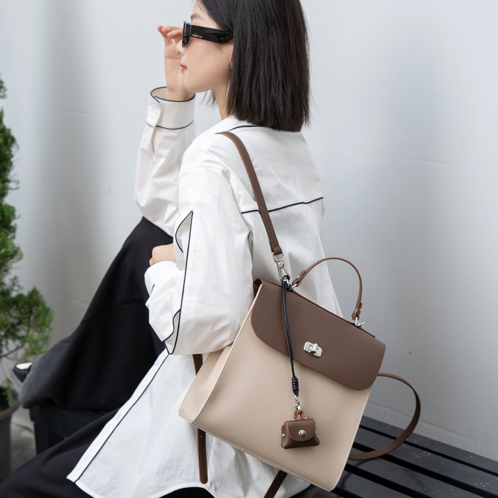 Women's New 2025 Spring & Summ - Genuine Leather Backpack 评论和价格