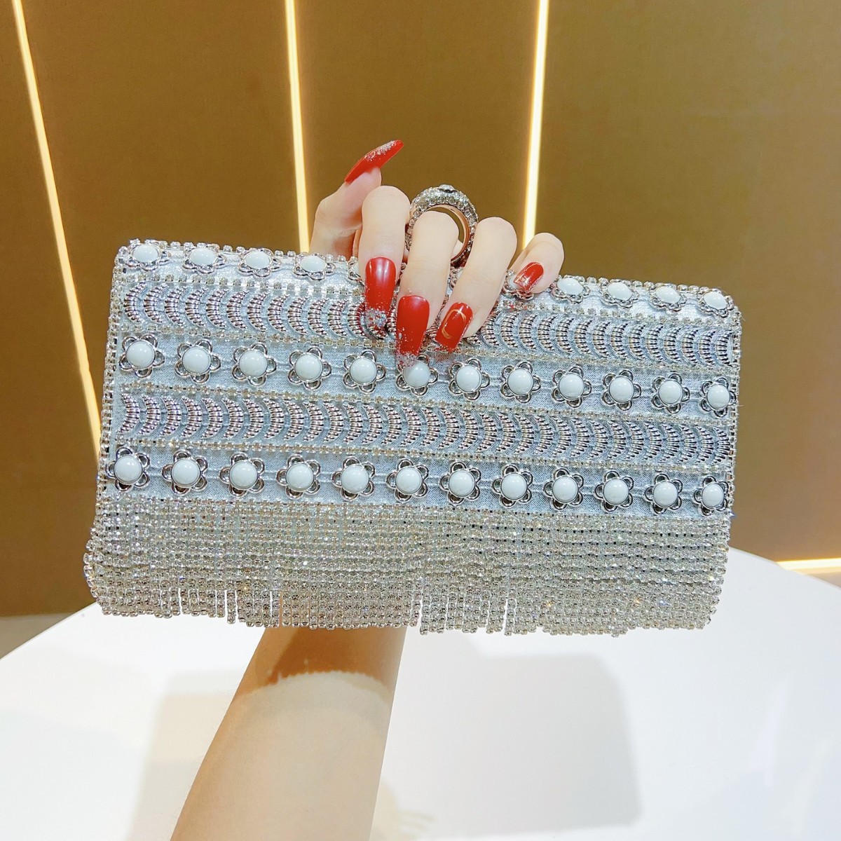 Luxury Rhinestone Tassel Gold  - Luxury Bags Europe 评论和价格