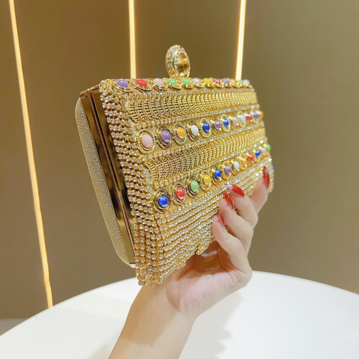 Luxury Rhinestone Tassel Gold  - Luxury Bags Europe 评论和价格