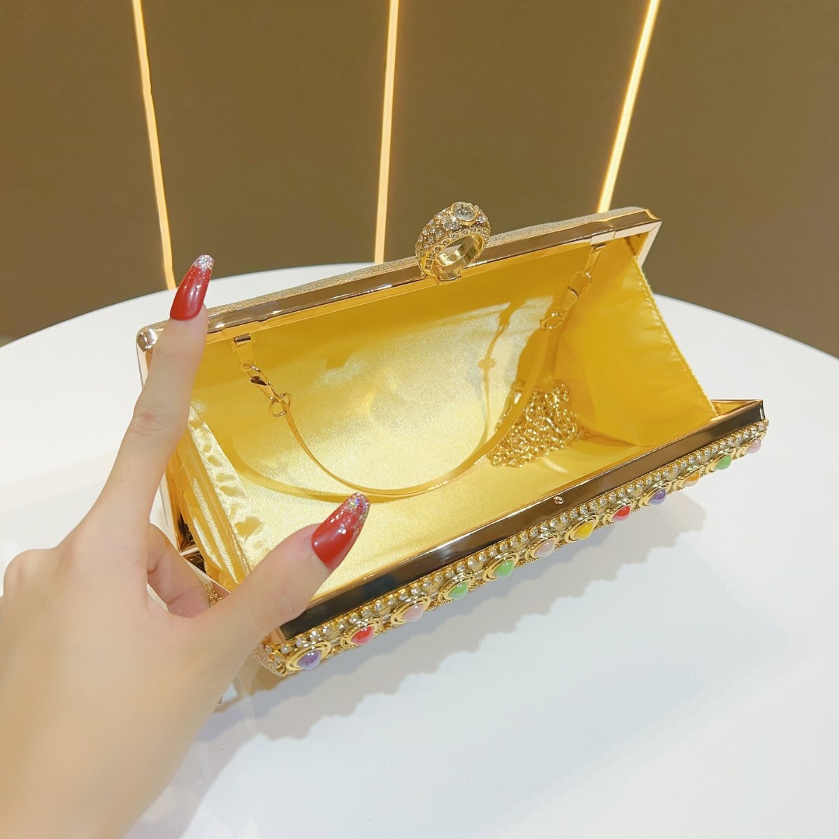 Luxury Rhinestone Tassel Gold  - Luxury Bags Europe 评论和价格