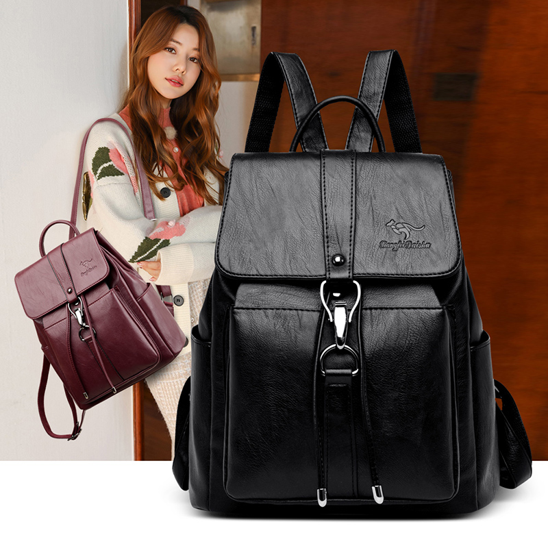 Anti Theft Backpack Women Shou - Genuine Leather Backpack 评论和价格