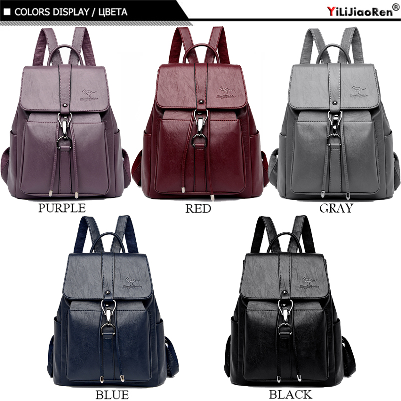 Anti Theft Backpack Women Shou - Genuine Leather Backpack 评论和价格