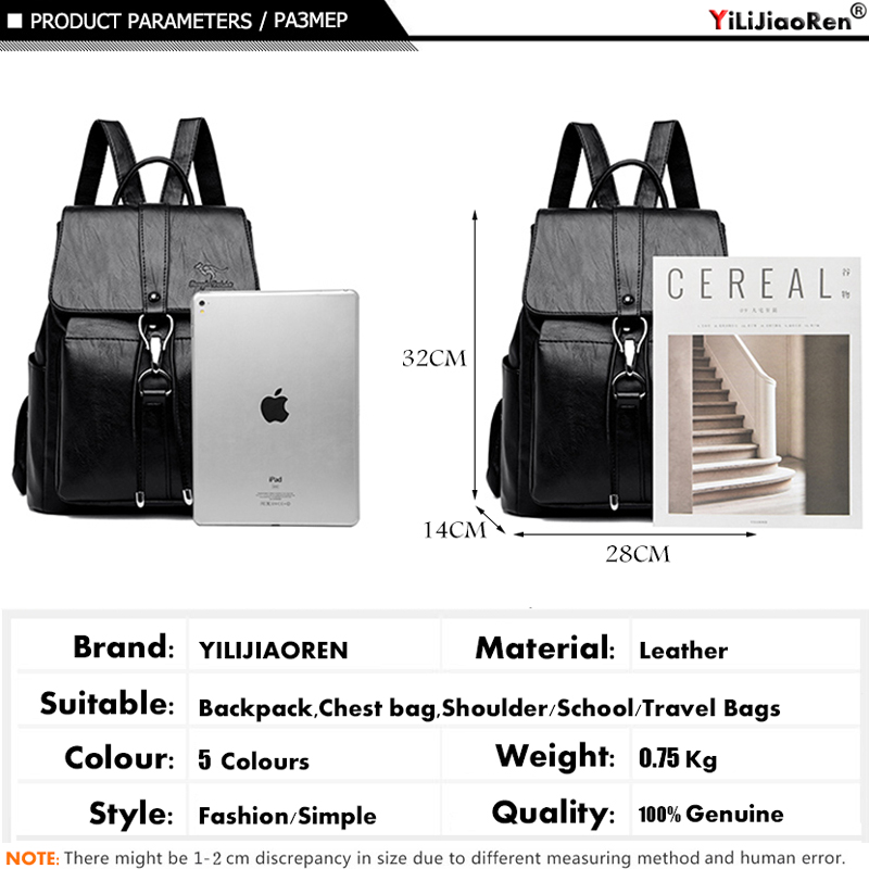 Anti Theft Backpack Women Shou - Genuine Leather Backpack 评论和价格