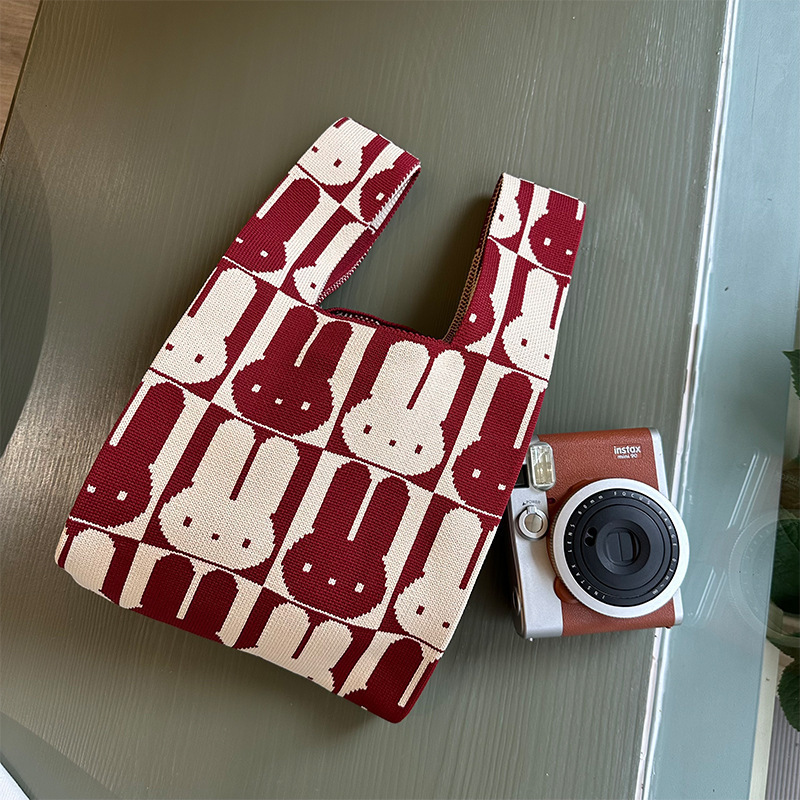 Miffy Red Knit Luxury Tote Bag - Luxury Bags Luggage 评论和价格