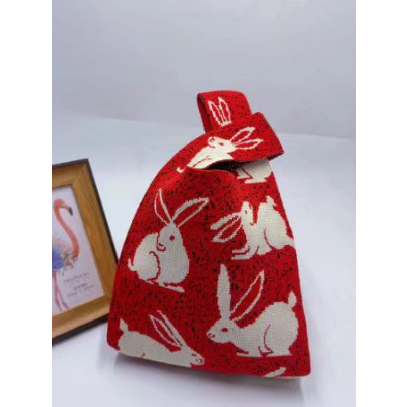 Miffy Red Knit Luxury Tote Bag - Luxury Bags Luggage 评论和价格