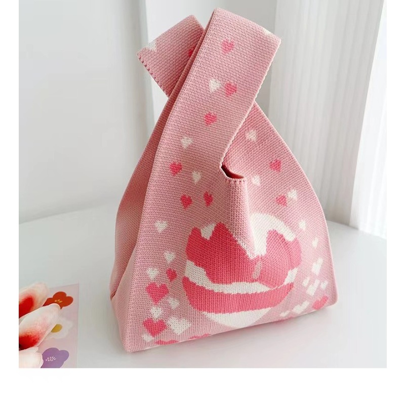 Miffy Red Knit Luxury Tote Bag - Luxury Bags Luggage 评论和价格