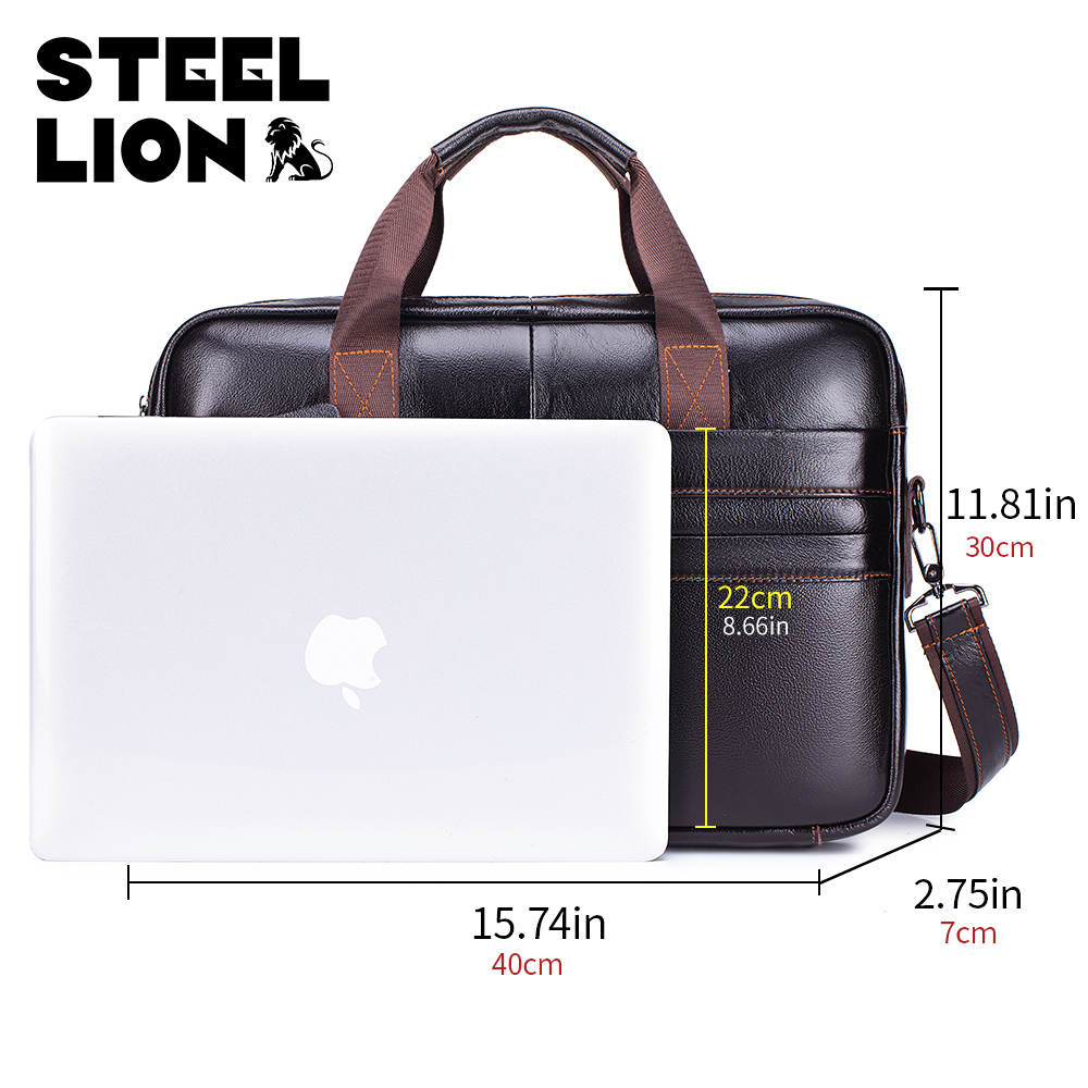 STEEL LION leather men's brief - Laptop Bag Leather 15 评论和价格