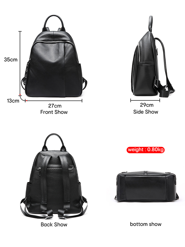 Zency Anti-theft Design Women  - Genuine Leather Backpack 评论和价格