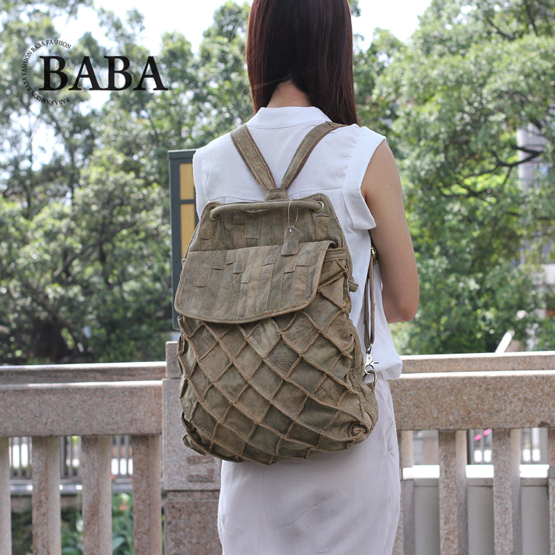 New European/American Backpack - Genuine Leather Backpack 评论和价格