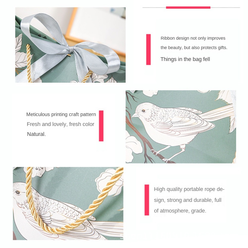 Green Handhold Paper Bag Creat - Luxury Bags Green 评论和价格