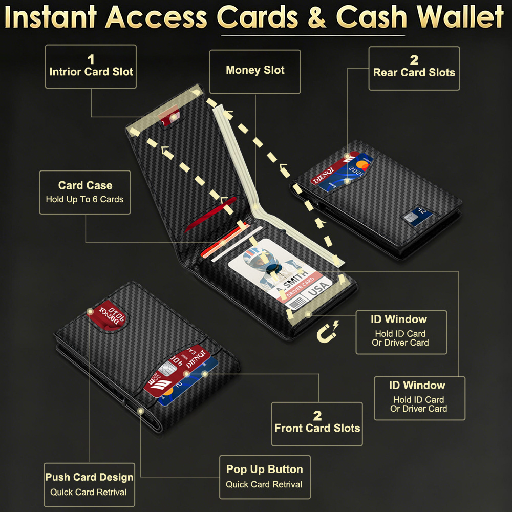 RFID Luxury Brand Men Wallet C - Luxury Bags Photos 评论和价格