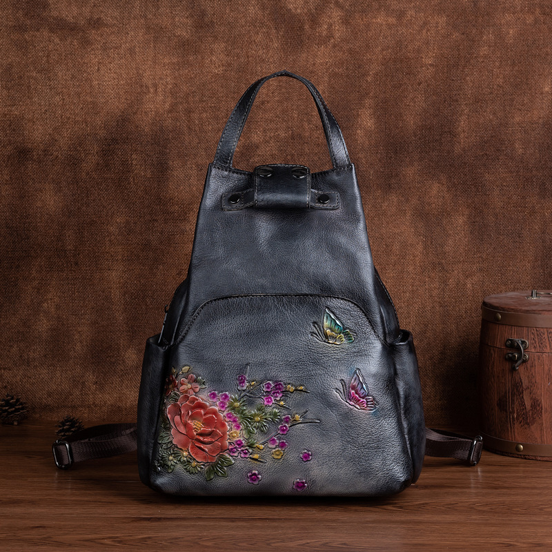 Johnature Genuine Leather Embo - Genuine Leather Backpack 评论和价格