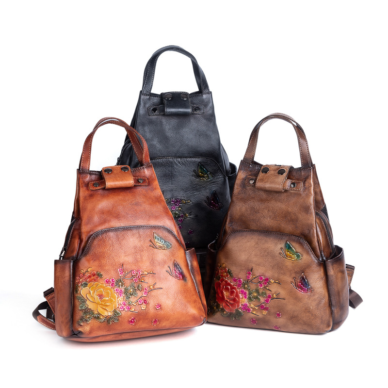 Johnature Genuine Leather Embo - Genuine Leather Backpack 评论和价格