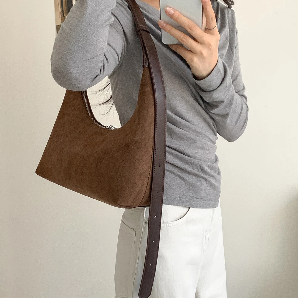 Luxury Leopard Crescent Women  - Half Moon Bag Suede 评论和价格