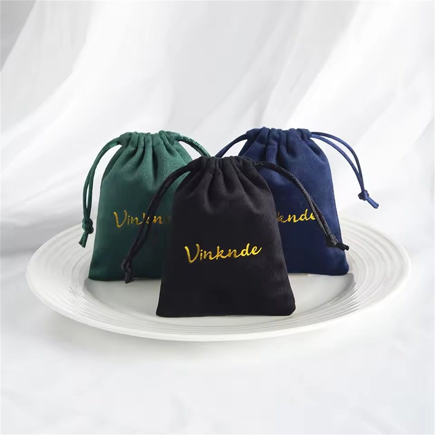 100pcs Green Velvet Packaging  - Luxury Bags Green 评论和价格