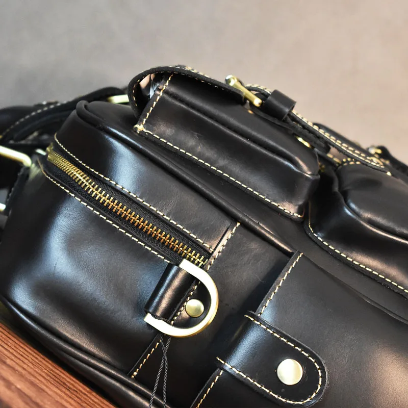 Vintage Men's Black Shoulder B - Luxury Bags Luggage 评论和价格