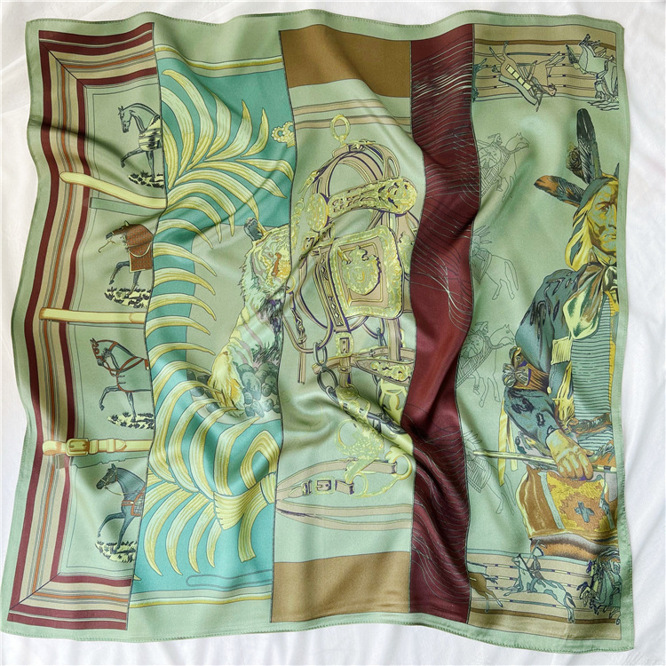 65CM Green Silk Scarf Luxury D - Luxury Bags Green 评论和价格