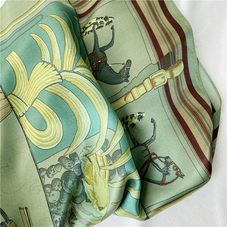 65CM Green Silk Scarf Luxury D - Luxury Bags Green 评论和价格
