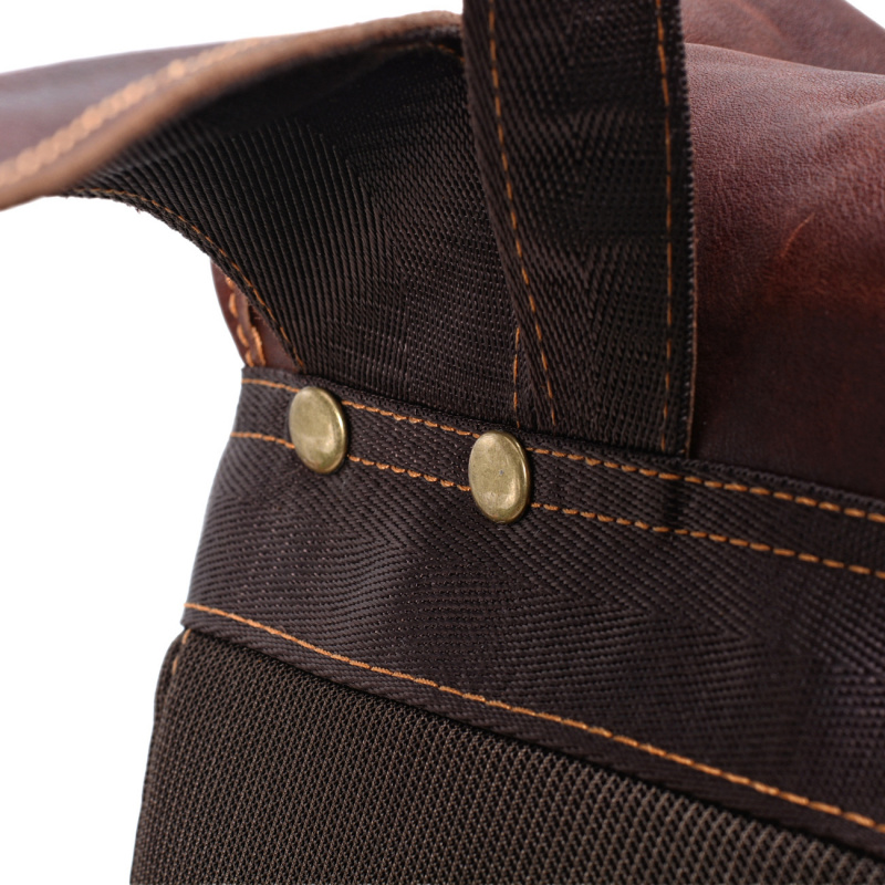Retro Men's Shoulder Bag Leath - Genuine Leather Backpack 评论和价格