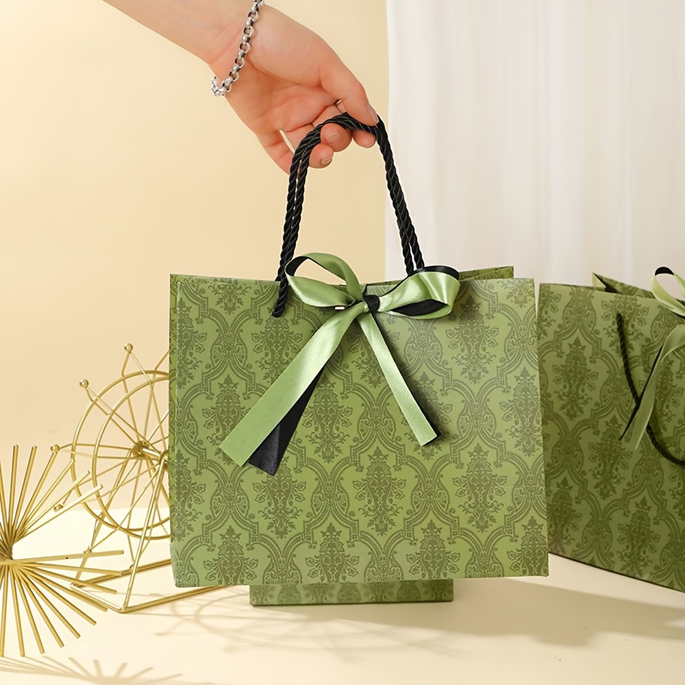 Luxury Thick Cardboard Shoppin - Luxury Bags Green 评论和价格