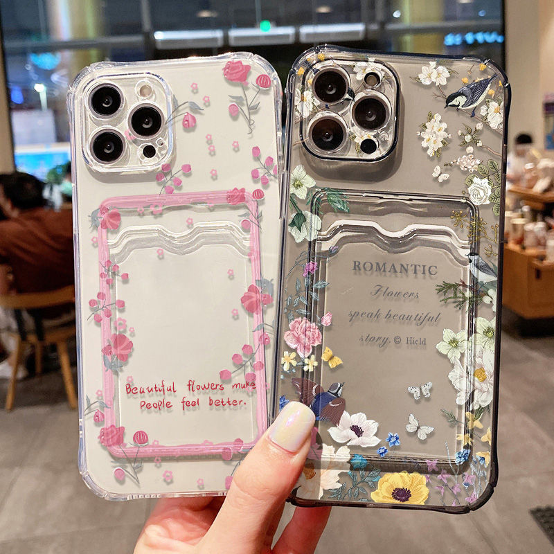 Retro Flower Clear Phone Case  - Luxury Bags In Store 评论和价格