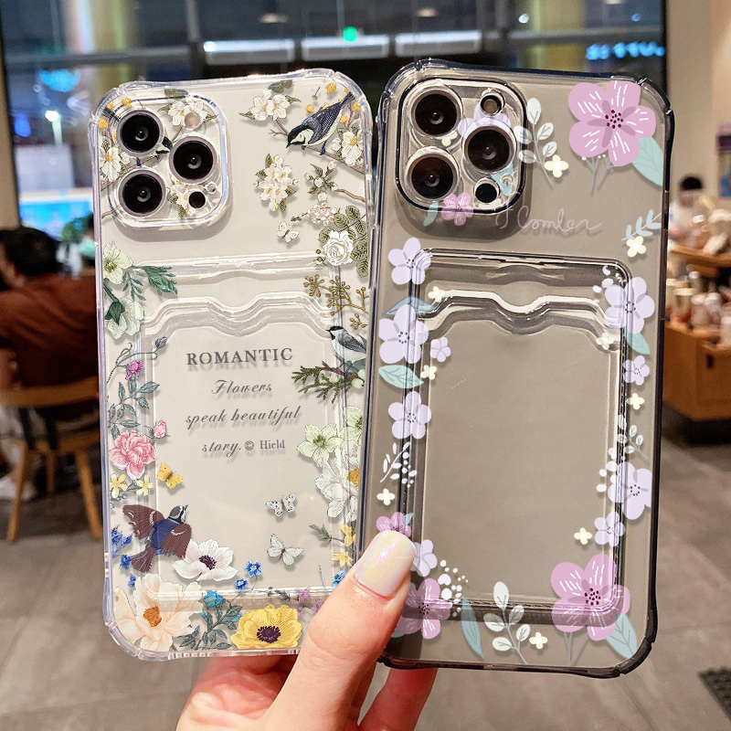 Retro Flower Clear Phone Case  - Luxury Bags In Store 评论和价格