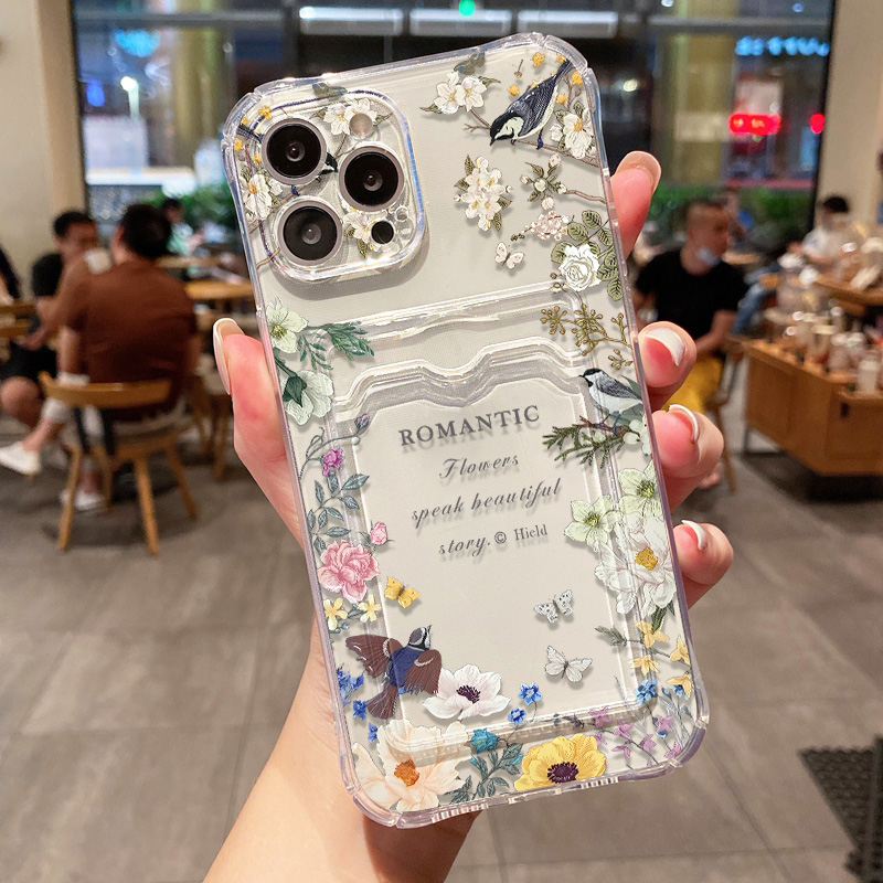 Retro Flower Clear Phone Case  - Luxury Bags In Store 评论和价格
