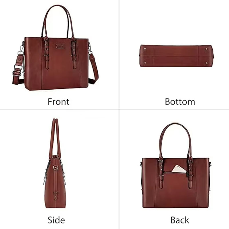 PU Leather Laptop Tote Bag for - Laptop Bag Leather 15 评论和价格