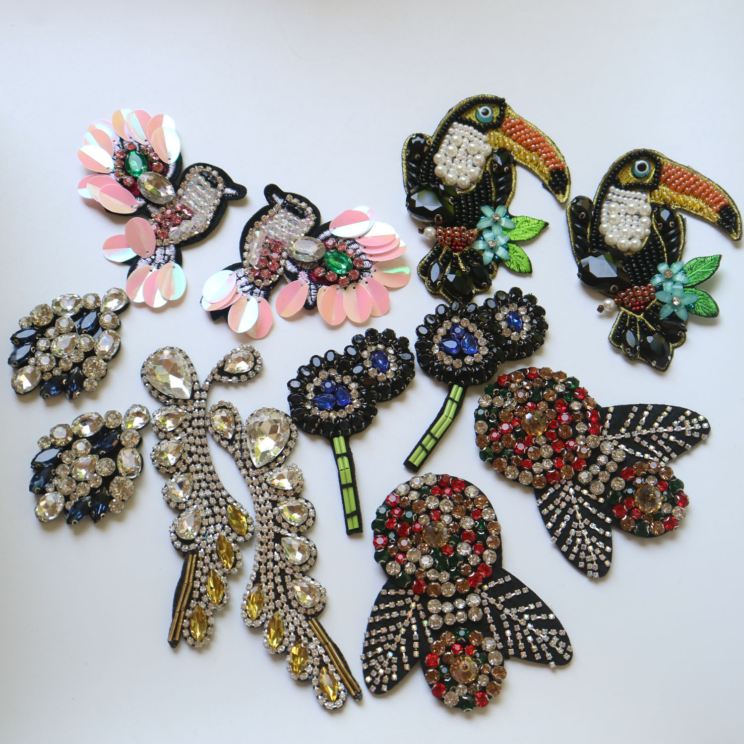 2pc/lot Luxury Rhinstone Patch - Luxury Bags Photos 评论和价格