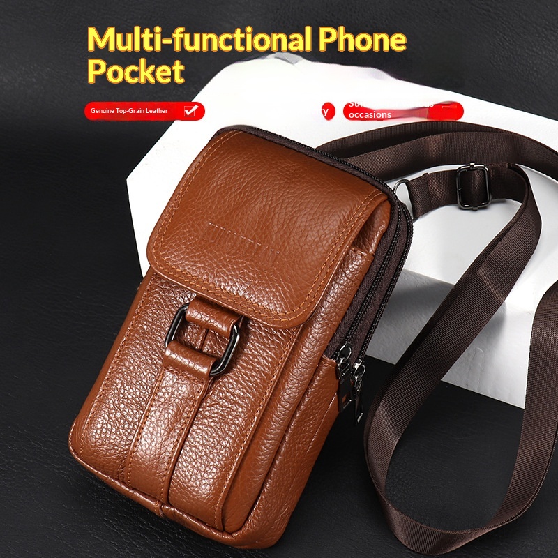 Genuine Leather Men's Phone Be - Genuine Leather Backpack 评论和价格