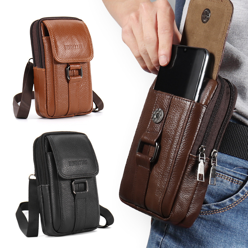 Genuine Leather Men's Phone Be - Genuine Leather Backpack 评论和价格